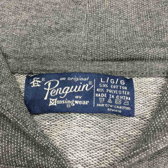 Original Penguin Zip Hoodie Sweatshirt‎ Sky Captain - Picture 4 of 6